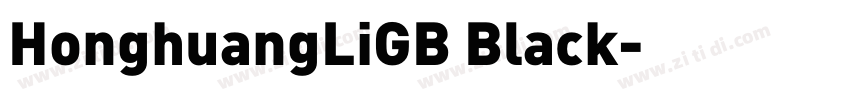 HonghuangLiGB Black字体转换
